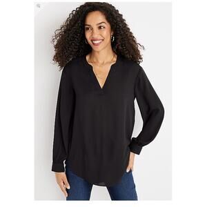 Maurices Black Atwood Tunic Blouse | XXL | NWT